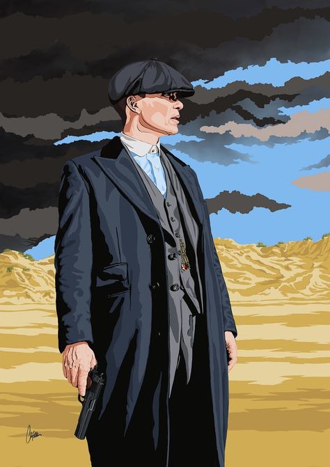 Tommy Shelby Illustration, Tomas Shelby Drawing, Tommy Shelby Drawing, Tommy Shelby Art, Peaky Blinders Fan Art, Pesky Blinders, Peaky Blinders Theme, Tomas Shelby, Gathering Storm