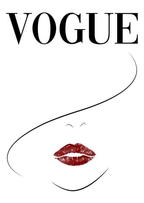 Vogue Covers Art, Vogue Illustrations, Foto Muro Collage, Vogue Magazine Cover, Vogue Magazine Covers, Vogue Covers, Girl Posters, Fashion Wall Art, Black And White Aesthetic