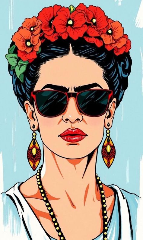 Boho Salon Ideas, Frida Kahlo Cartoon, Frida Kahlo Artwork, Chic Illustration, Accessories Logo, Frida Art, Frida Kahlo Art, Beauty Art Drawings, Lima Peru