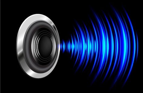 Sound waves oscillating dark blue light,... | Premium Vector #Freepik #vector #sound-effect #radio-waves #music-technology #audio Audio Waves, Radio Waves, Music Technology, Radio Wave, Cartoon Profile, Cartoon Profile Pics, Profile Pics, Sound Waves, Loudspeaker