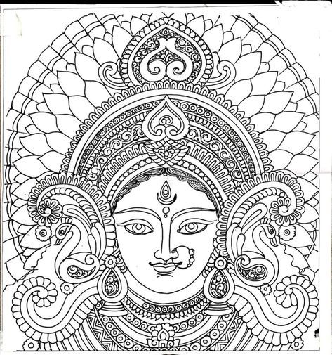 Cloisonne Art Pattern, Mukut Design Drawing, Mural Sketch, Ancient Drawings, Abstract Pencil Drawings, Ganesh Art Paintings, Buddha Art Drawing, Easy Mandala Drawing, Durga Painting