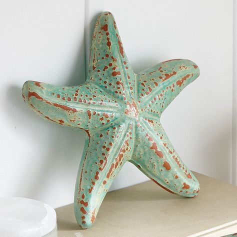 Clay Pottery Starfish Sculpture Clay Starfish, Starfish Sculpture, Ceramic Starfish, Clay Models, Shell Planter, Hair Upstyles, Nautilus Shell, Beach Retreat, Beach Bedroom