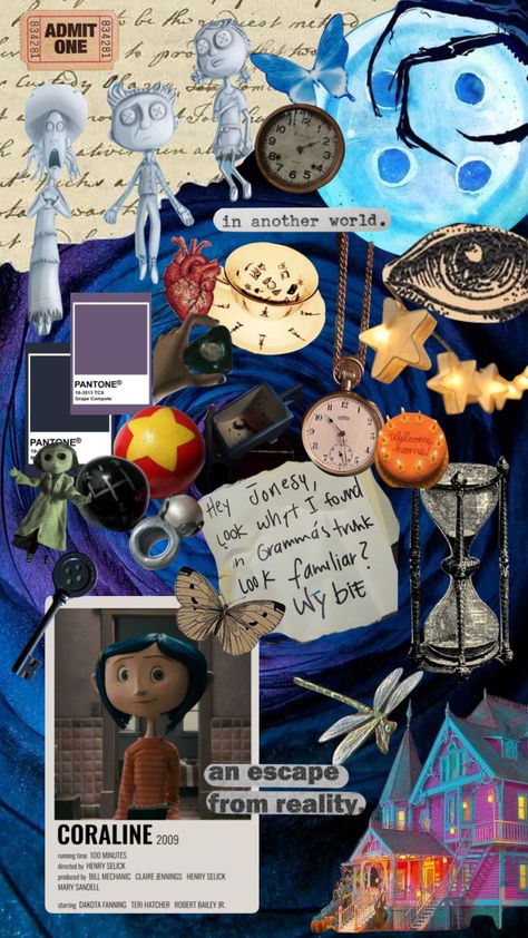 #coraline Coraline Aesthetic, Witchy Wallpaper, Admit One, Running Time, Coraline, Another World, Flash, Wallpapers, Iphone