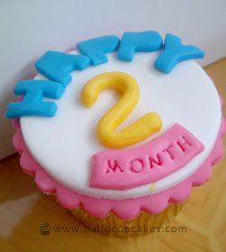 HALLO CUPCAKES: 2 month anniversary cupcakes 2nd Month Baby, Baby Birthday Wishes, Baby Birthday Quotes, 2 Month Anniversary, Baby Birthday Cake, Anniversary Cupcakes, Month Anniversary, 2 Month Old Baby, 2 Month Baby