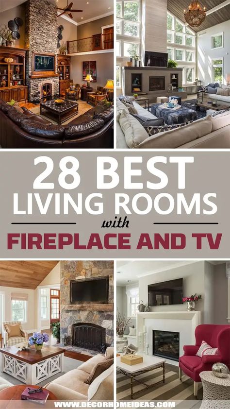 Fireplace And Tv Ideas, Living Rooms With Fireplace, Small Living Room Ideas With Tv, Awkward Living Room Layout, Antique Bookshelf, Fireplace And Tv, Rectangle Living Room, Family Room Layout, Fireplaces Layout