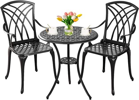 Patio Set With Umbrella, Bistro Table And Chairs, Bistro Patio Set, Bistro Table Set, 3 Piece Bistro Set, Outdoor Bistro, Bistro Table Outdoor, Table Bistrot, Outdoor Bistro Set