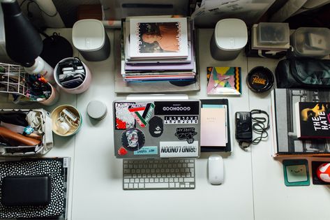 Photographer Vicky Grout exposes London’s grime scene one rave at a time - Friends of Friends / Freunde von Freunden (FvF) Photographer Desk, Vicky Grout, Workspace Ideas, Workspace Desk, Art Zine, Desk Setups, Small Home Offices, Dog Whistle, Aesthetic Space