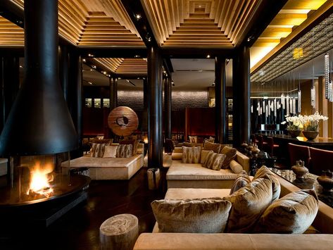 Hot List 2014: Drink In Style at the Best New Hotels | Condé Nast Traveler Chedi Hotel, Andermatt Switzerland, Chedi Andermatt, Plush Couch, Fendi Casa, Andermatt, Lobby Lounge, Ski Lodge, Design Hotel