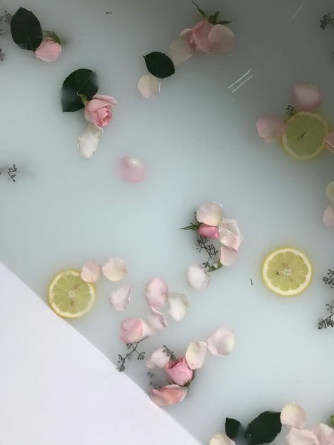 Milk Bath Aesthetic, Miss Honey, Bath Aesthetic, Scented Oil, Milk Bath, Fragrant Flowers, Lactic Acid, Art Practice, Favorite Pins