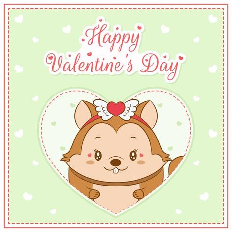 Happy valentines day cute squirrel girl ... | Premium Vector #Freepik #vector Cute Squirrel Drawing, Squirrel Drawing, Sailor Theme, Mother's Day Banner, Nautical Wedding Invitations, Balloon Cartoon, Squirrel Girl, Heart Shaped Frame, Love Balloon