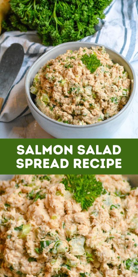 Pureed Fish Recipes, Salmon Tuna Salad, Salmon Spread Recipes, Spread For Bagels, Salmon Salad Sandwich, Salmon Sandwiches, Salad Salmon, Salmon Spread, Canned Salmon Recipes