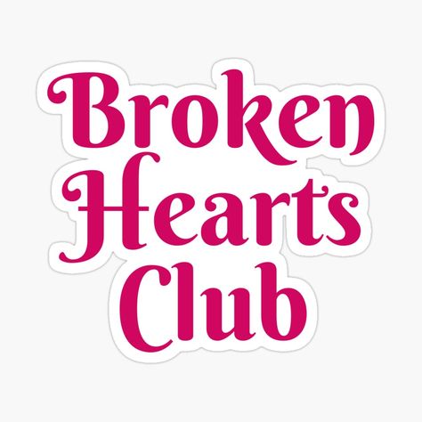 Get my art printed on awesome products. Support me at Redbubble #RBandME: https://www.redbubble.com/i/sticker/Broken-Hearts-Club-by-niiceshop/163195982.JCQM3?asc=u Broken Hearts Club, Bookmark Ideas, Broken Hearts, Decorate Notebook, Coloring Stickers, Eye Catching Colors, Sticker Design, Vinyl Sticker, My Art