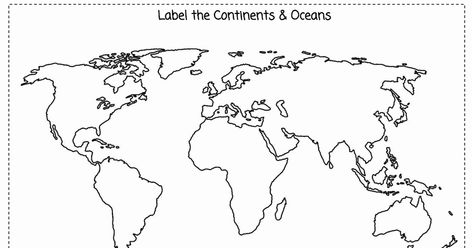 50 Continents and Oceans Worksheet Pdf | Chessmuseum Template Library Oceans Worksheet, Continents Activities, The 7 Continents, Blank World Map, World Map Outline, World Map With Pins, Learning Maps, World Map Printable, Third Grade Social Studies