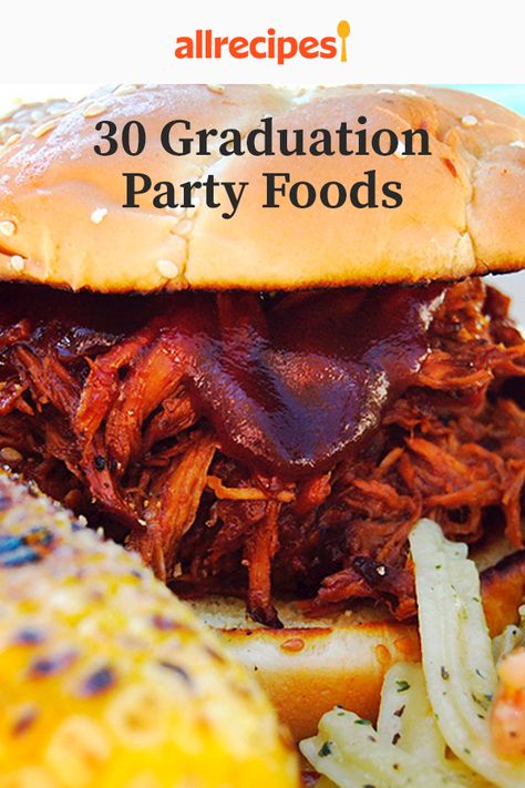 Graduation Party Food Ideas Buffet, Grad Party Food Display, Graduation Food Ideas Buffet Outdoor Parties, Easy Graduation Food Ideas, Graduation Party Menu Ideas Buffet, Grad Party Bbq Food Ideas, Outdoor Party Food Ideas For A Crowd, Crowd Side Dishes, Easy Graduation Party Food Simple