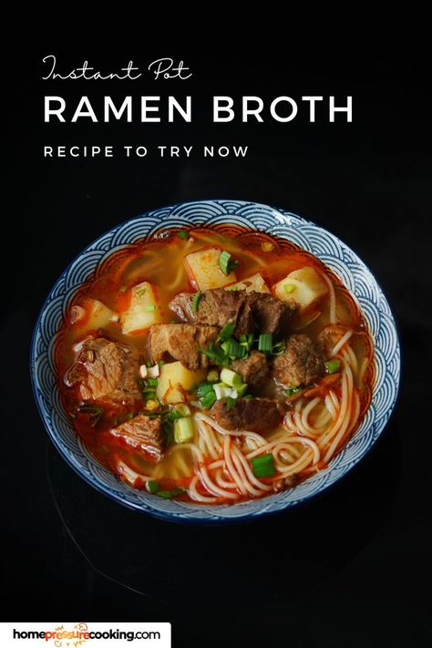 a bowl of ramen broth spicy noodles Broth For Ramen, Ramen Broth Recipe, Instant Pot Ramen, Authentic Ramen, Tokyo Ramen, Ramen Broth, Best Ramen, Stock Recipes, Homemade Ramen