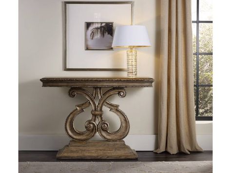 Hooker Furniture Living Room Solana Console Table 5491-85001 Hooker Furniture Living Room, Light Wood Finish, Living Room Console Table, Living Room Console, Furniture Living Room, Bedding Brands, Rustic Lighting, Furniture Finishes, Hooker Furniture