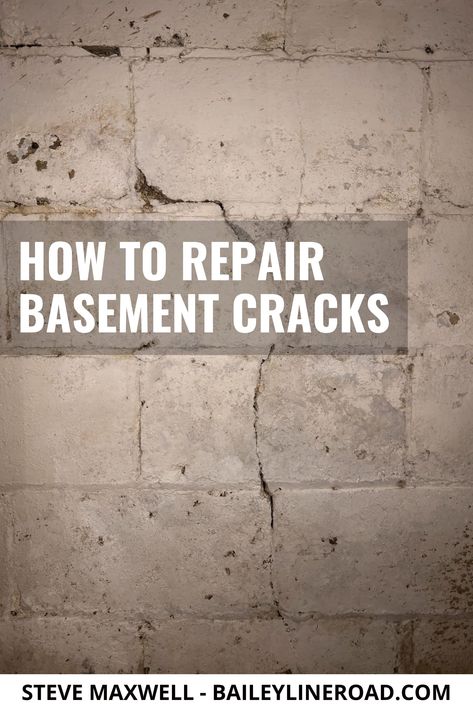 How To Fix Basement Wall Cracks, How To Fix Crumbling Basement Walls, Cinderblock Basement Makeover, Cracks In Wall, Sealing Basement Walls, Basement Refresh, Waterproofing Basement Walls, Basement Flooring Waterproof, Leaky Basement