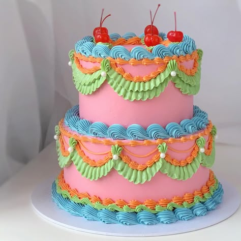 April’s Baker (@aprilsbakerlondon) • Instagram photos and videos 21st Decorations, Clown Cake, Cake Design Ideas, Whimsical Birthday, Cool Cake Designs, Rainbow Vintage, Summer Cakes, Fake Cake, Dream Cake