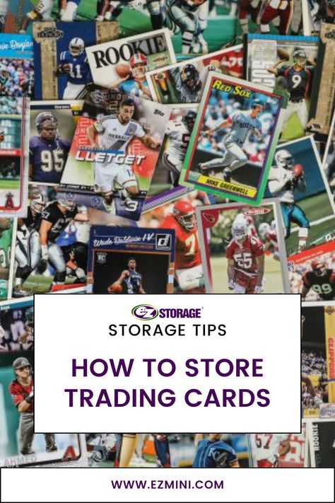 How to Store Trading Cards in Storage: things to consider when storing valuable collectables.  you’ve got a fantastic collection of trading cards that you keep as a hobby, or if you collect and sell trading cards as a business, you’ll want to make sure they’re safe and in the best possible condition. Trading Card Ideas, Trading Card Storage, Storage Tips, Self Storage, How To Store, Card Storage, Trading Card, A Business, Trading Cards