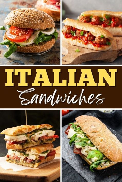 Italian Sandwiches Recipes, Italian Lunch Ideas, Italian Hoagie Recipe, Gourmet Sandwich Recipes, Unique Sandwiches, Italian Hoagies, Gourmet Sandwiches Recipes, Italian Sandwich Recipes, Harvest Meals