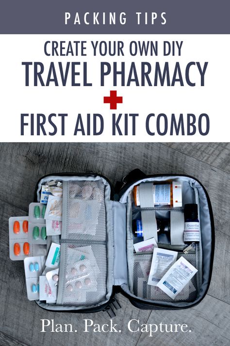 Travel Emergency Kit Diy, First Aid Kit For Travel, Cruise First Aid Kit Diy, International Travel Medicine Kit, Diy First Aid Kit For Car, Packing Medicine For Travel, Medicine Bag Travel, Uk Trip Ideas, How To Pack Medicine For Travel