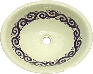 Talavera Mexican Hand Painted Sink - Other Products - Amazon.com Painted Sink, Mexican Sink, Mexican Bathroom, Ceramic Bathroom Sink, The Burrow, Mexican Ceramics, Mexican Home Decor, Ceramic Sinks, Ceramic Bathroom