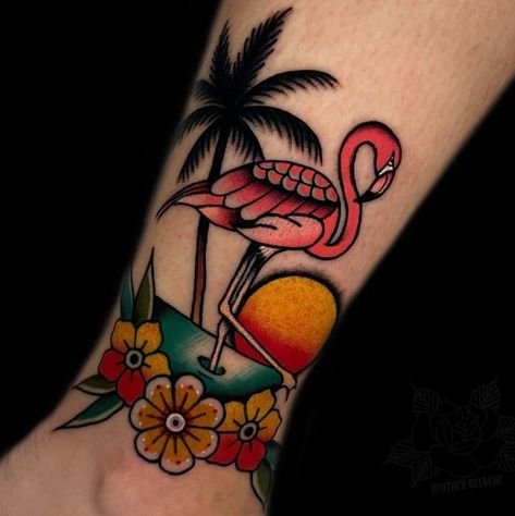 Flamingo Tattoos, Flamingo Tattoo, Minimalistic Tattoo, Seashell Tattoos, Traditional Tattoo Flowers, Summer Tattoo, Intricate Tattoo, Beach Tattoo, Tattoo Design Ideas