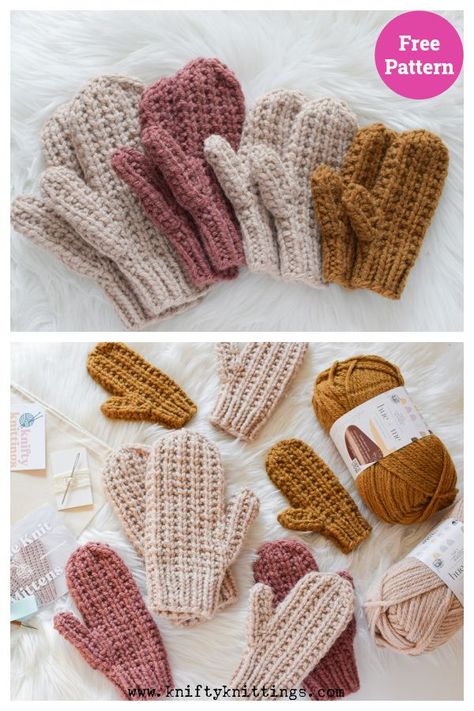 Waffle Stitch Mittens Free Knitting Pattern Beginner Mittens Knitting Pattern Free, Worsted Weight Mittens Pattern Free, Knit Hat Scarf Mitten Pattern, Mitten Knitting Patterns Free, Free Mitten Knitting Patterns, Knitting Mittens Pattern Free, Knit Mittens Free Pattern, Knitting Patterns Mittens, Mitten Knitting Pattern