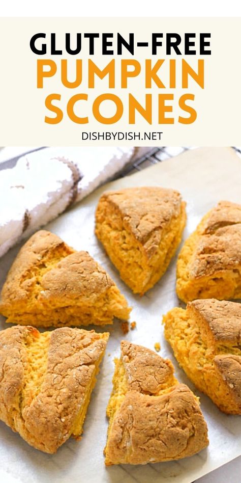 These deliciously tender pumpkin scones are bursting with the flavors of pumpkin and fall, and are just the right snack for anytime of the day! Also gluten-free. | gluten free baking | pumpkin recipes | gluten free pumpkin scones | fall baking | healthy pumpkin recipes | healthy snacks gluten free | how to make pumpkin scones | fall recipes | easy recipes pumpkin | vegetarian recipes | how to make scones | scones pumpkin recipe #glutenfree #scones #pumpkinseason #pumpkinrecipes Pumpkin Recipes Gluten Free, Scones Pumpkin, Scones Gluten Free, Pecan Scones, Healthy Scones, Gluten Free Pumpkin Recipes, How To Make Scones, Gluten Free Scones, Thanksgiving Snacks