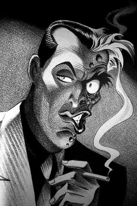 Two Face Batman, Batman Decor, Univers Dc, Two Face, Bruce Timm, Batman The Animated Series, Arte Dc Comics, Harley Quinn Art, Batman Comic Art