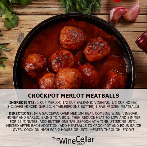 Merlot Meatballs Crockpot, Merlot Meatballs, Boozy Appetizers, Wine Party Food, Crock Pot Meatballs, Meatball Ingredients, Tastefully Simple, Frozen Meatballs, Wine Party