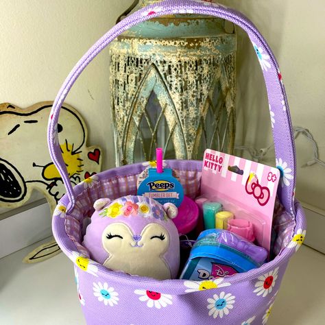 Please Read Easter Basket For A Girl From 7 To 10 Years Old Just Add Candy Includes: Canvas Basket That Is Reusable For A Girls Room Disney Dorables Hello Kitty Side Walk Chalk Peeps Tumbler Set (See Photo Description) Squishmallows Sydnee Husband Easter Basket, Unicorn Easter Basket, Canvas Basket, Side Walk, Girls Easter Basket, Birthday Basket, Tumbler Set, Easter Gift Baskets, Sidewalk Chalk