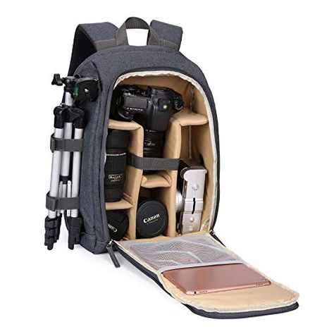 G-raphy Camera Backpack Photography DSLR SLR Backpack Waterproof with Laptop Compartment/Tripod Holder for Dslr slr Cameras (Khaki) Dslr Backpack, Photography Dslr, Travel Camera Bag, Camera Bag Purse, Backpack Photography, Camera Storage, Pink Camera, Laptop Camera, Best Dslr