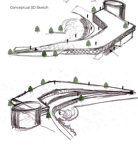 Contour Projects Architecture, Form Ideas Architecture, High School Architecture Projects, 3d Modeling Architecture, Conceptual Architecture Concept, Schematic Design Architecture, Conceptual Sketches Architecture Concept Diagram, Conceptual Sketches Architecture, Architectural Models Conceptual