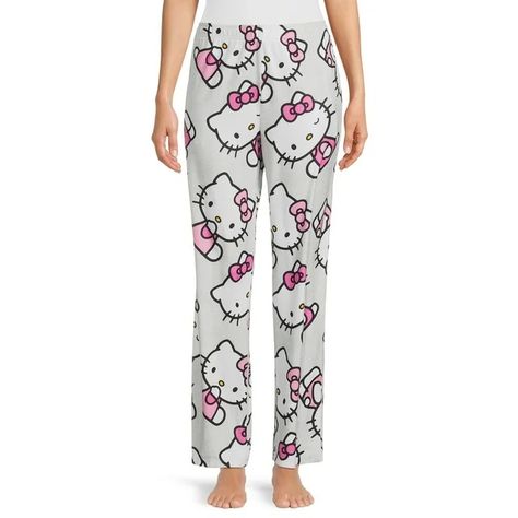 Hello Kitty Print Lounge Pants, Size XS-3X - Walmart.com Hello Kitty Pants, Soft Pajama Pants, Sanrio Stuff, Fleece Pajama Pants, Lounge Pants Womens, Pink Pajamas, Pink Hello Kitty, Lounge Pajamas, Soft Pajamas