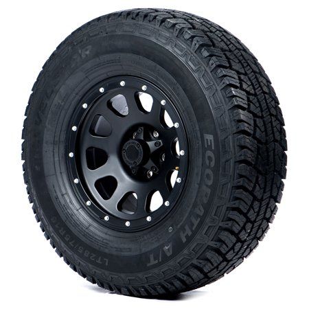 Travelstar EcoPath A/T All-Terrain Tire - LT245/75R17 LRE/10ply, Black Light Truck, All Season Tyres, All Terrain Tyres, Truck Tyres, 5th Wheels, New Tyres, Truck Lights, Black Letter, Tyre Size