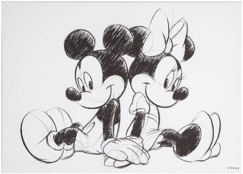 Disney Frozen Retro mickey & minnie sketch canvas Minnie Sketch, Disney Art Diy, Mickey Tattoo, Mouse Sketch, Minnie Y Mickey Mouse, Cartoon Drawings Disney, Cartoon Drawings Of Animals, Mouse Drawing, Graphic Wall Art