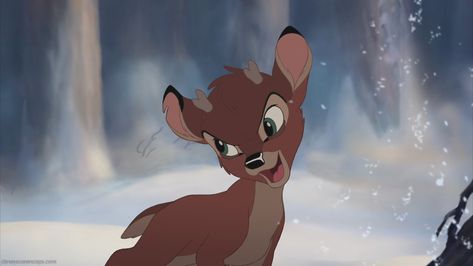 Young Ronno in Bambi II Bambi Drawing, Great Prince Of The Forest, Bambi 1942, Bambi Art, Bambi Disney, Dreamworks Movies, Animated Animals, Disney Animals, Deer Art