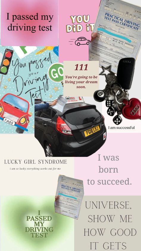 i will pass my driving test. third times the charm Pass My Driving Test, Passed Driving Test, Vision Board Manifestation, Manifestation Affirmations, I Passed, Manifestation Quotes, Driving Test, Dream Life, Dreaming Of You