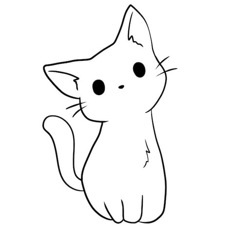 Dibujos animados gato cuco animal garaba... | Premium Vector #Freepik #vector #personaje-anime #anime #dibujos #animado Cat Face Drawing, Cartoon Cat Drawing, Kitten Drawing, Drawing Hands, Cat Coloring Book, Images Kawaii, Cute Cat Drawing, Cat Doodle, Animal Doodles