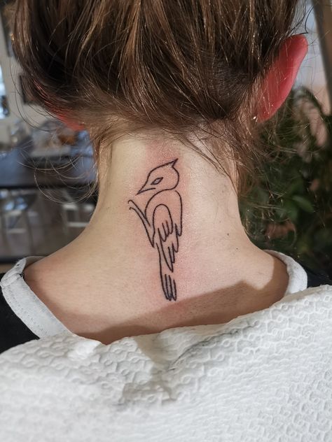 Small Woodpecker Tattoo, Pileated Woodpecker Tattoo, Totem Tattoo Native American, Woody Woodpecker Tattoo, Teeny Tattoos, Woodpecker Tattoo, Work In Progress Tattoo, Loon Tattoo, Woodpecker Art