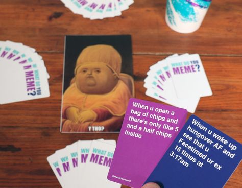 This is the only card game you'll want to play with you friends. Party Card Games, What Do You Meme, Make Your Own Card, Adult Party Games, Question Cards, You Meme, Birthday Meme, Science Fiction Tv, Me Too Meme