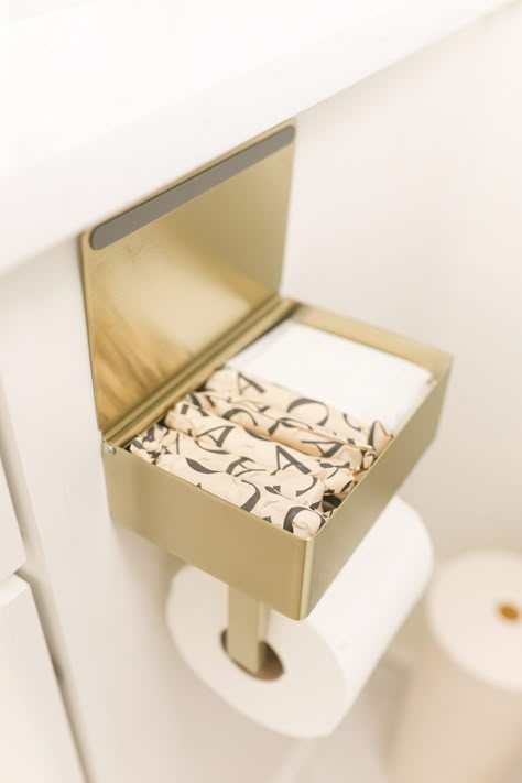 Toilet paper dispenser, gold toilet paper holder, toilet paper holder with storage, bathroom organization, Amazon bathroom organization Bathroom Organization Ideas, Toilet Paper Dispenser, Pretty Bathrooms, Paper Dispenser, Toilet Room, Gold Bathroom, Bathroom Inspiration Decor, Bathroom Decorating, Bathroom Wallpaper