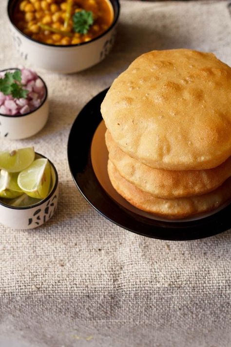 Bhatura Recipe: How to make Bhatura Recipe, Punjabi Bhature Recipe Bhature Recipe, Bhatura Recipe, Punjabi Food, Indian Bread, Bread Serving, Chickpea Curry, Indian Breakfast, Desi Food, India Food