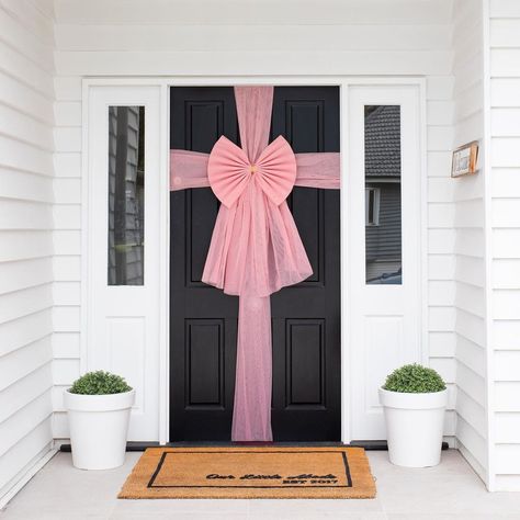 Welcome Home Decorations, Door Bow, All Things Pink, Giant Bow, Love Affection, Mom Party, Garden Shower, Hosting Holidays