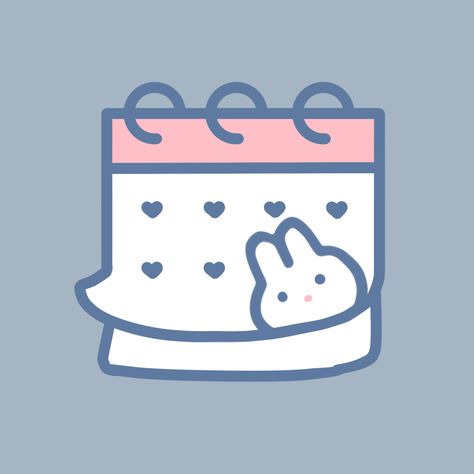 Cute App Store Icon, Cute Calendar Icon, Calendar Aesthetic Icon, Calendar Icon Aesthetic, Calendar App Icon, Kawaii App Icons, Apps Kawaii, Journal App, Cat App