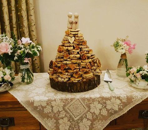 Homemade rustic wedding cake. Welsh cake tower. Cake Tower, Rustic Wedding Cake, Cake Display, Rustic Wedding Decor, Chess Board, Fall Wedding, Rustic Wedding, Wedding Hairstyles, Wedding Cakes