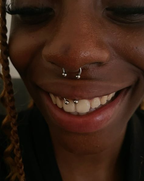 Why choose between smiles 😁 and smirks 😏 when you can rock both? Smiley and septum piercings—double the charm, double the attitude!✨ #PiercingVibes #ExpressYourself #PiercingGoals #PiercingPerfection #septumpiercing #piercing #bodypiercing #PiercingArt #BodyModification #PiercingStudio #PiercingLife #TattooAndPiercing #abuja #InstaPiercing #PiercingAddict #bellybuttonpiercing #smileypiercing #PiercingLovers #FashionPiercing#PiercingCommunity #AbujaPiercing #AbujaStyle #AbujaFashion #Abuj... Ashley Piercing, Smiley Piercing, Septum Piercings, Piercing Studio, Belly Button Piercing, Septum Piercing, Body Modifications, Best Acrylic Nails, Body Mods