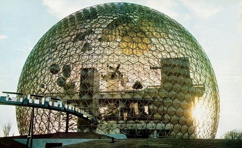 Richard Buckminster Fuller, US Pavilion for Expo 67, 1967 Richard Buckminster Fuller, Expo 67 Montreal, Expo 67, Dome Structure, Buckminster Fuller, Oscar Niemeyer, Future Perfect, Geodesic Dome, World's Fair