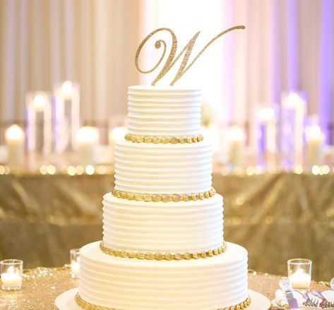 Wedding Cake Topper, Glitter Letter Monogram, Custom Script Letter Cake Topper for Party or Event We Letter Wedding Cake, Wedding Cake Toppers Letters, Card Table Sign, Mirror Letters, Gold Cake Topper Wedding, Letter Cake Toppers, Cotton Gin, Letter Cake, Monogram Cake Toppers